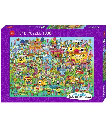 Puzzle 1000p Doodle Village Heye