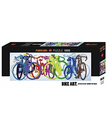 Puzzle 1000p Panorama Bike Art Colourful Row