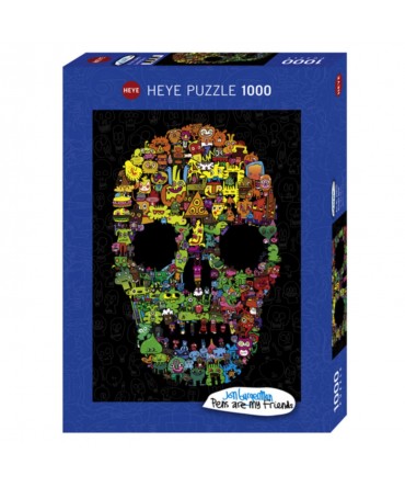Puzzle 1000p Doodle Skull Heye
