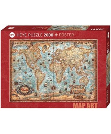 Puzzle 2000p Map Art  The World Heye