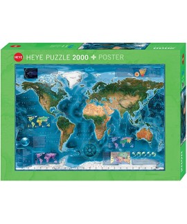 Puzzle 2000p Map Art Satellite Map Heye