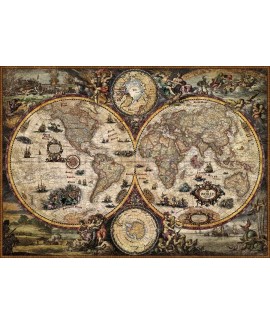 Puzzle 2000p Map Art Vintage World Heye