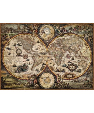 Puzzle 2000p Map Art Vintage World Heye