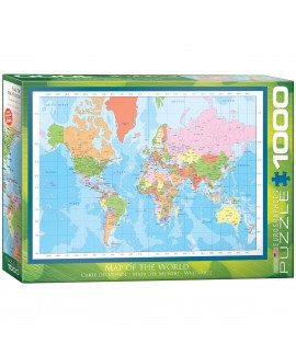 Puzzle 1000 Carte du Monde Moderne