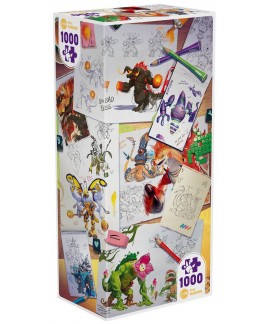 Puzzle Iello 1000pcs King of Tokyo Making of Monsters