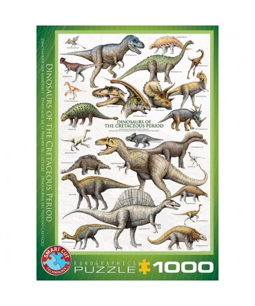 Puzzle 1000 Dinosaures Cretacé